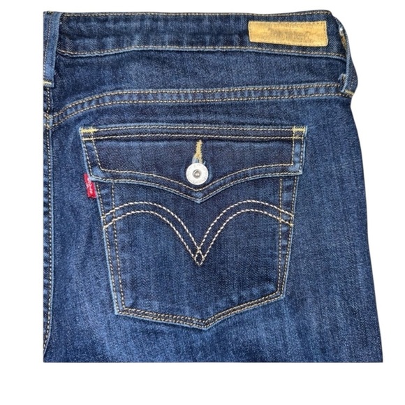 LEVI’S 545 LOW BOOT CUT JEANS WOMENS SIZE 16 MEDIUM BLUE 99% COTTON NWOT - Picture 2 of 6